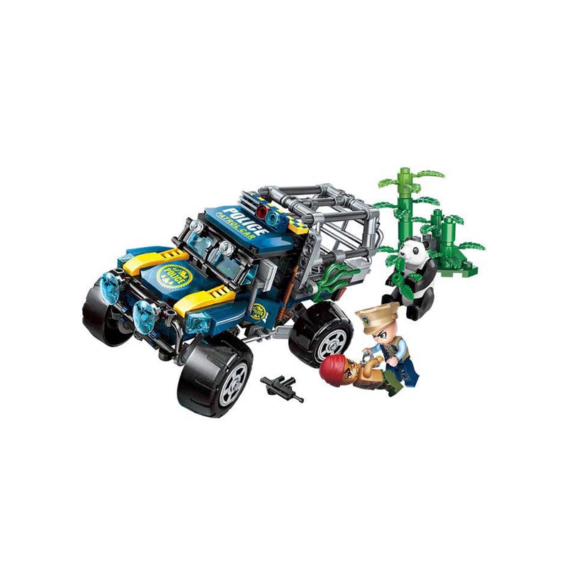 Qman NO.1920 Building Blocks Toys for Boys Children Police Series 261pcs SAVING GIANT PANDAS Model Kit Kids Bricks Educational - HOCC PLAY