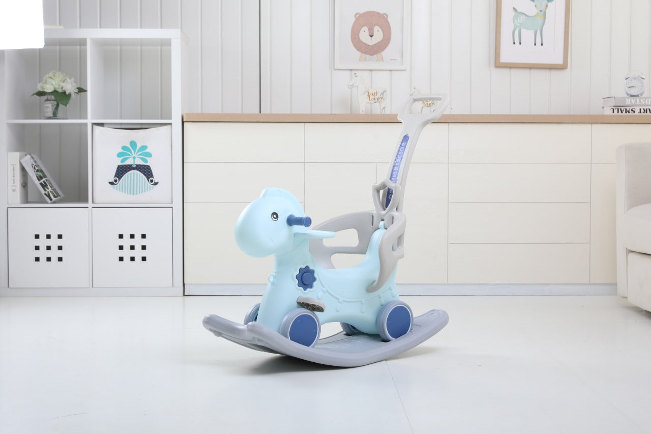 Unicorn Handrail Plastic Indoor Kids Rocking Horse Toy for Children - HOCC PLAY