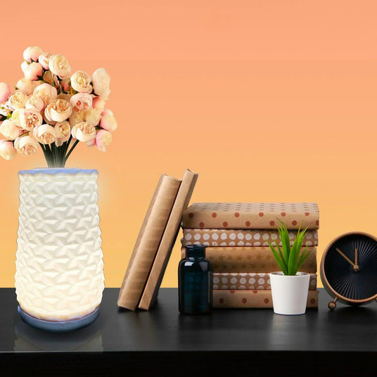 2 in 1 Crystal Design Table Lamp & Flower Vase - Buy Online in UAE