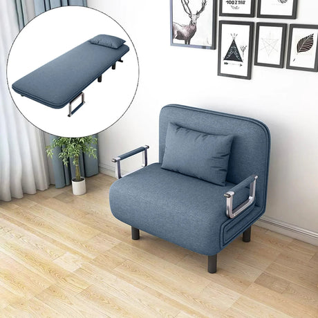 Convertible Sofa Bed Lake Blue - Buy Online in UAE