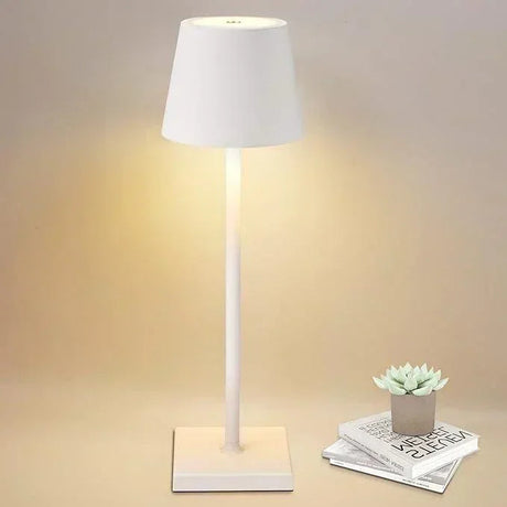 Cordless Battery Operated  Table Lamp Night Lamp White - Buy Online in UAE