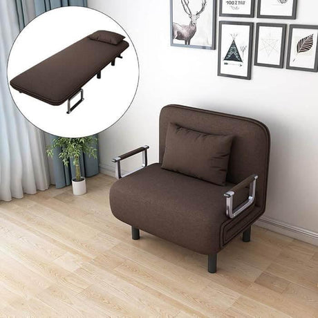 Convertible Sofa Bed Coffee Brown - Buy Online in UAE