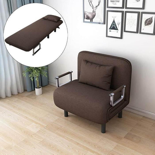 Convertible Sofa Bed Coffee Brown - Buy Online in UAE