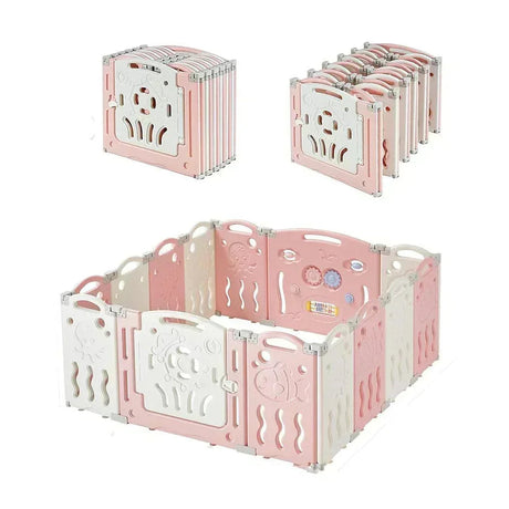 Marine Theme Foldable Baby Playpen - 14 Panels - Buy Online in UAE