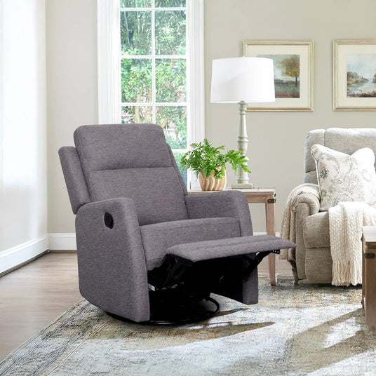 Diana Swivel + Rocker Recliner - Grey - Buy Online in UAE