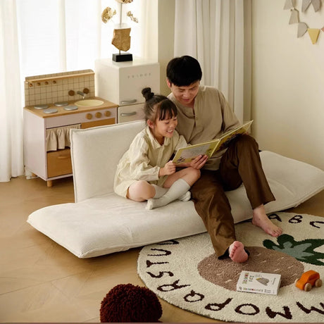 Mesa Adjustable Comfy Lazy Floor Sofa - White - Buy Online in UAE