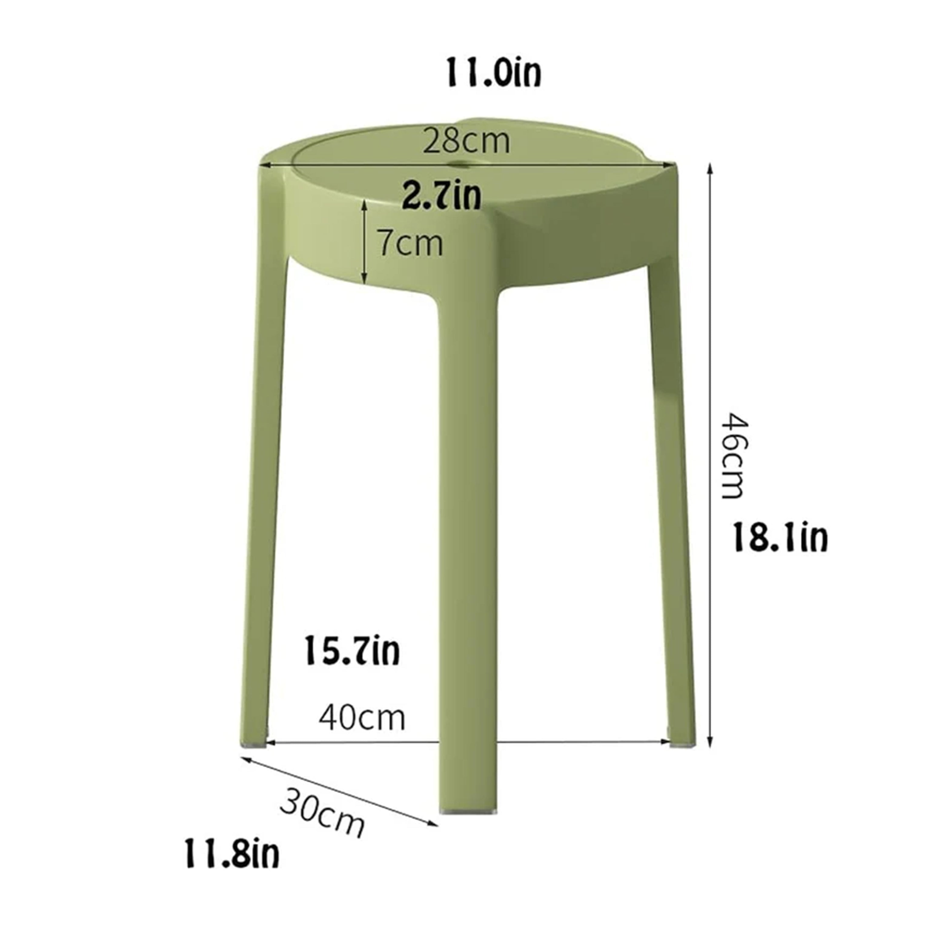 Lightweight Plastic Stackable Stools - HOCC