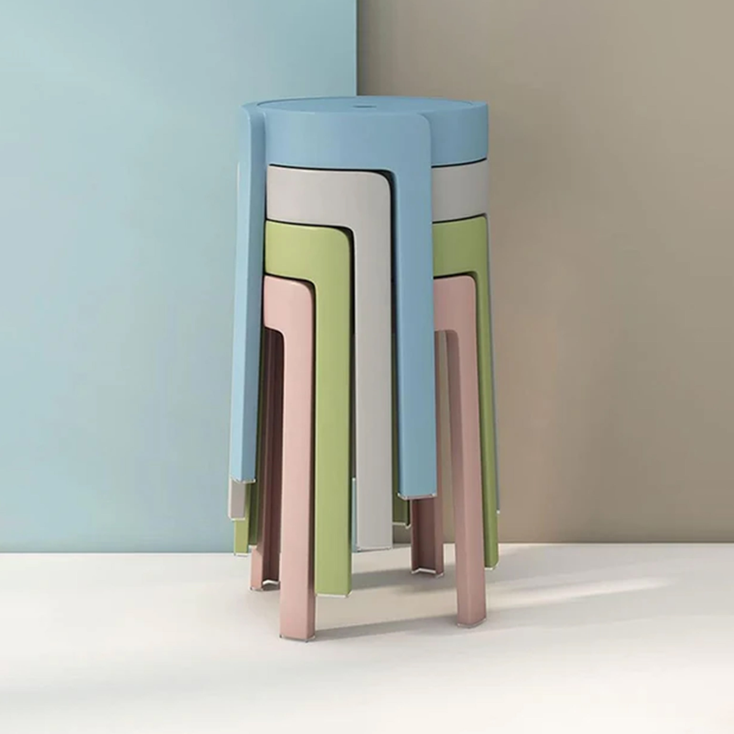 Lightweight Plastic Stackable Stools - HOCC