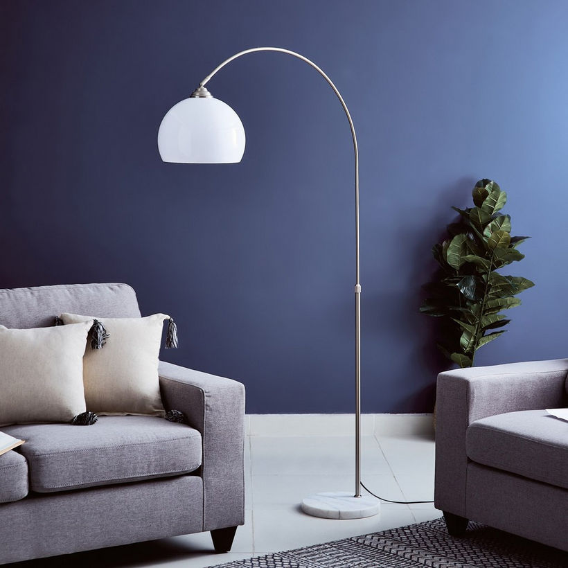 Contemporary Arc Floor Lamp with Chrome Finish - HOCC