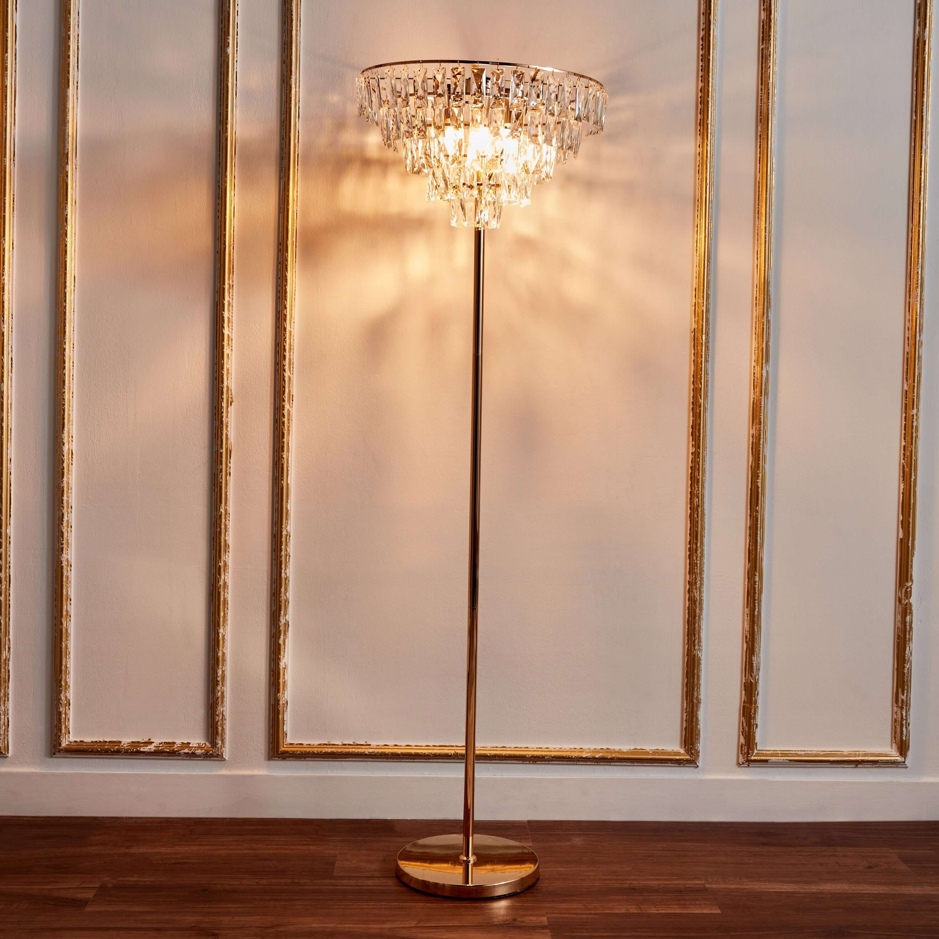 Luminous Ribbon: Gold Floor Lamp - HOCC