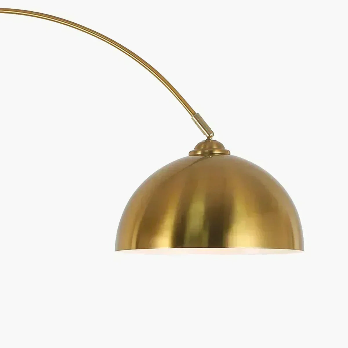 Buy Affordable Sleek Fusion Arched Metal and Marble Floor Lamp with Integrated Side Table in Dubai - UAE | Cheap Price