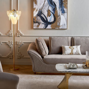 Buy Affordable Vintage Charm Feather Crystal Floor Lamp in Dubai - UAE | Cheap Price