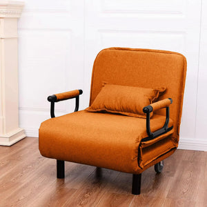 Buy Affordable Convertible Sofa Bed Orange in Dubai - UAE | Cheap Price
