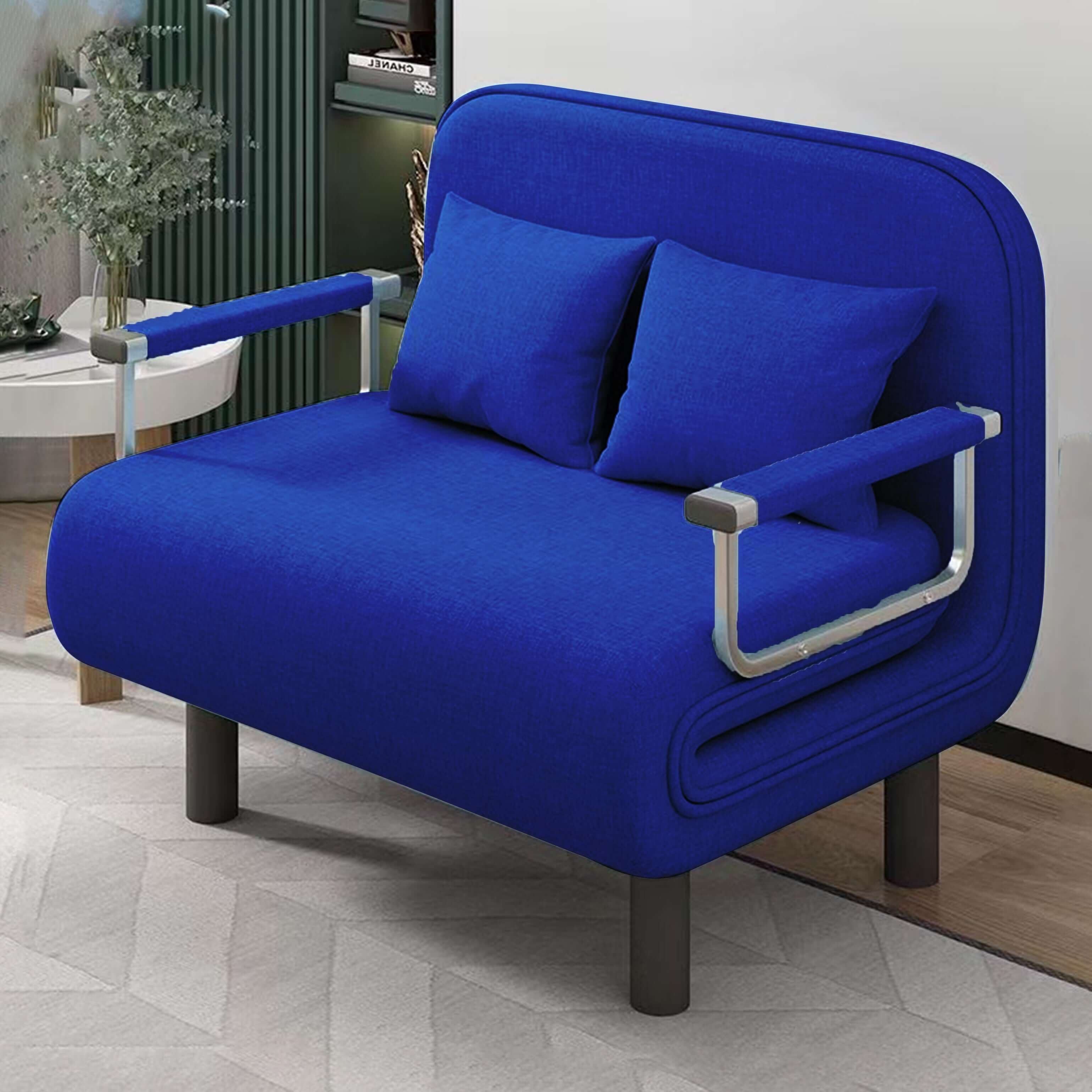 2-Seater Convertible Sofa Bed (Lake Blue) - HOCC