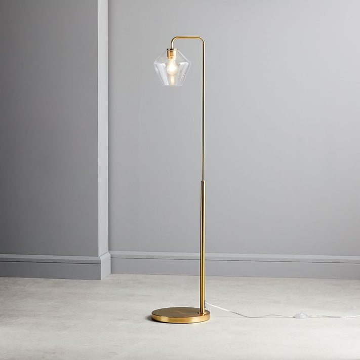 Glass Geo Floor Lamp with Sculptural Design - HOCC