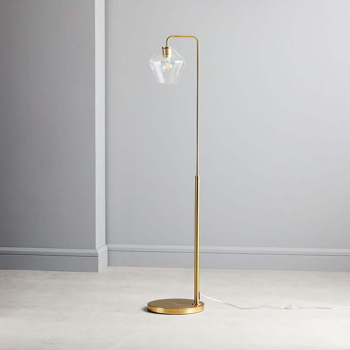 Glass Geo Floor Lamp with Sculptural Design - HOCC