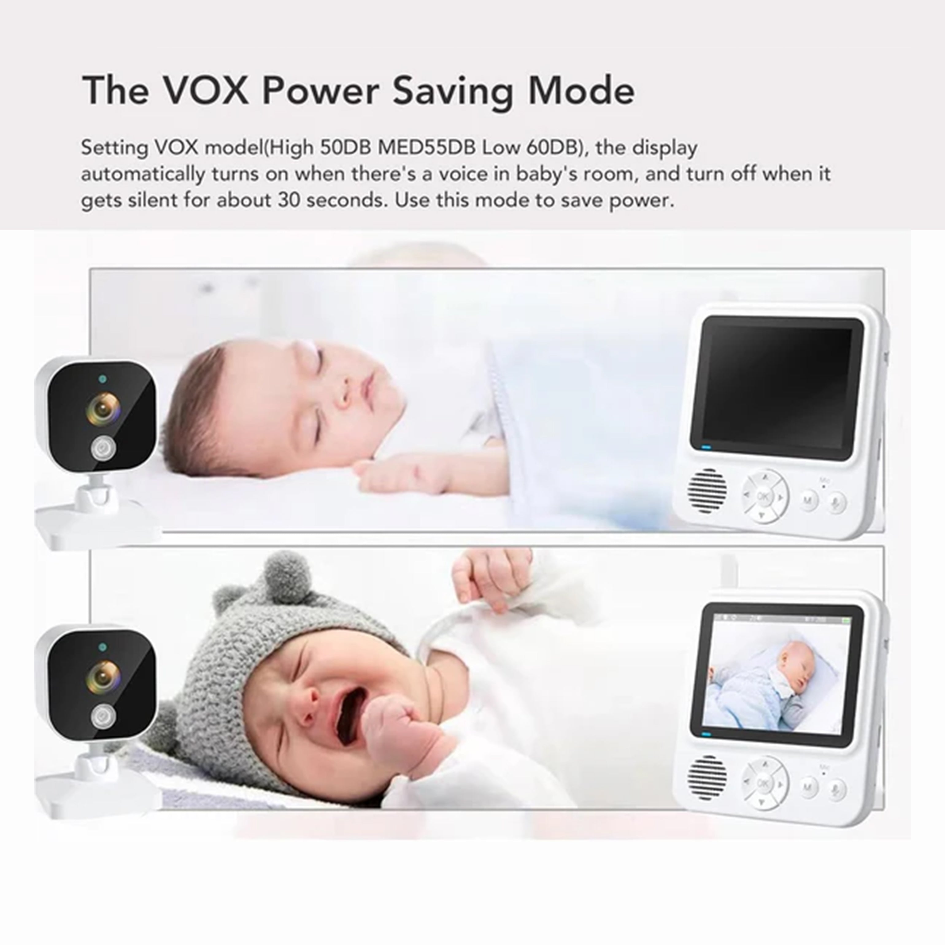 Baby Monitor with 2.8 HD Screen - HOCC