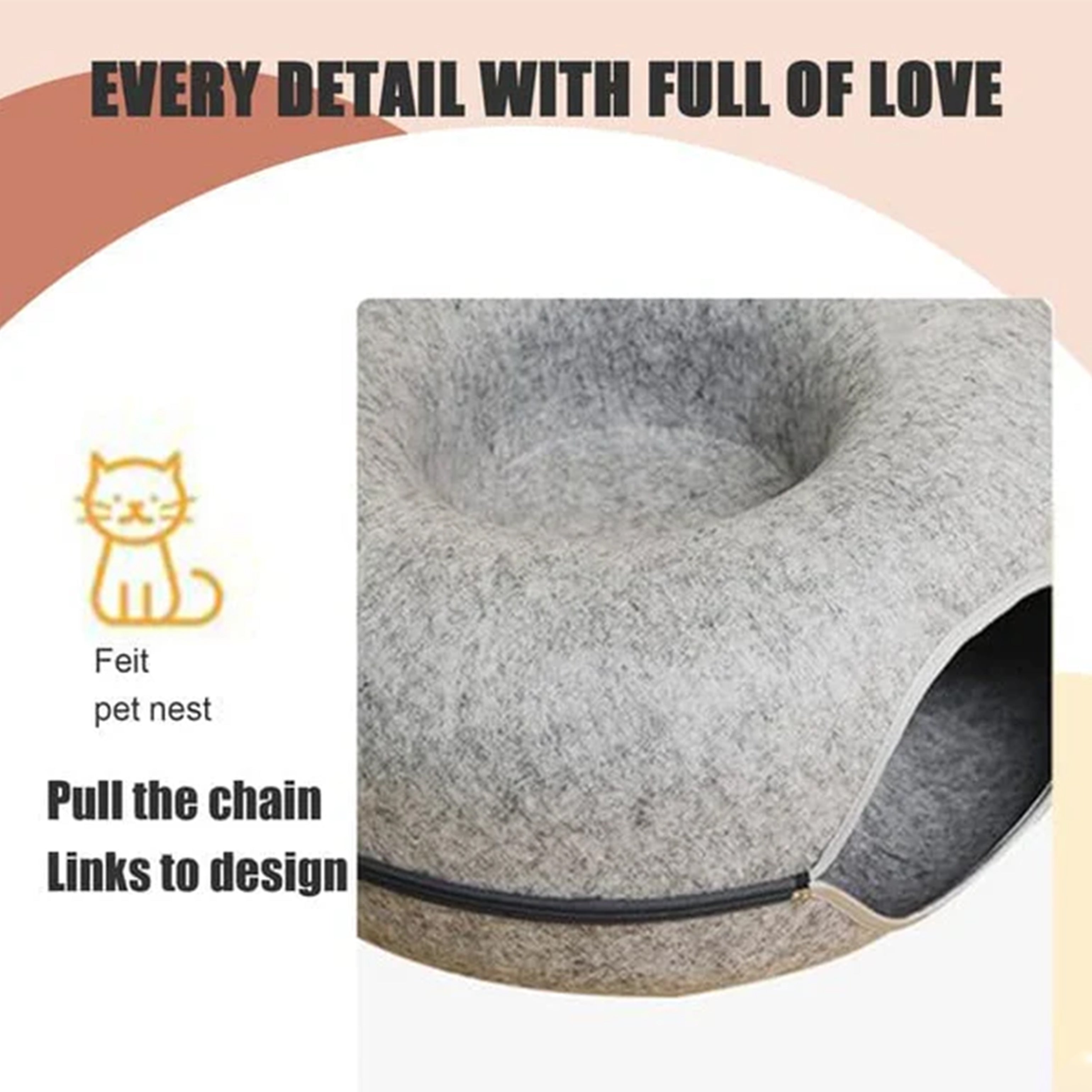 Cat Tunnel Bed for Indoor Cat - HOCC