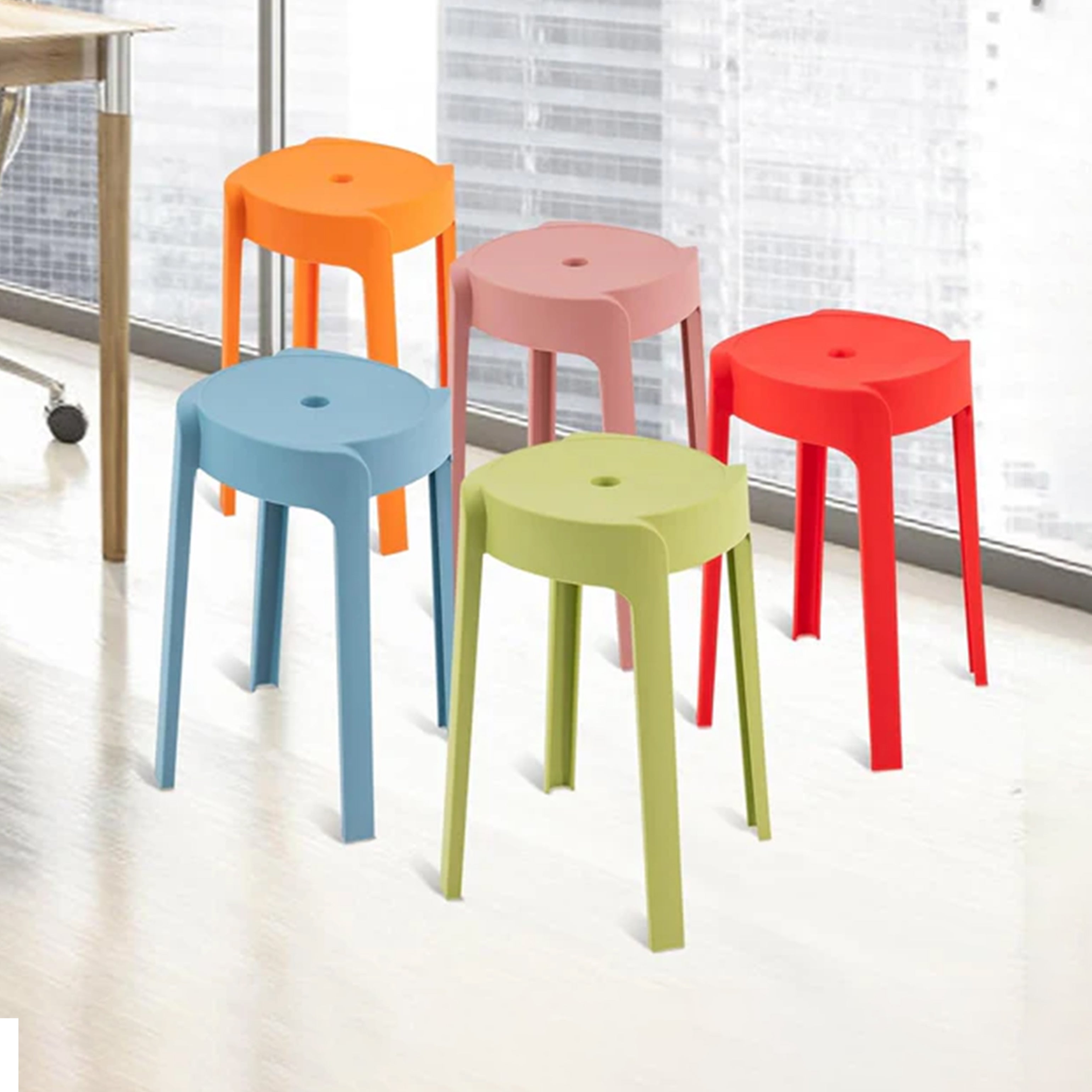 Lightweight Plastic Stackable Stools - HOCC