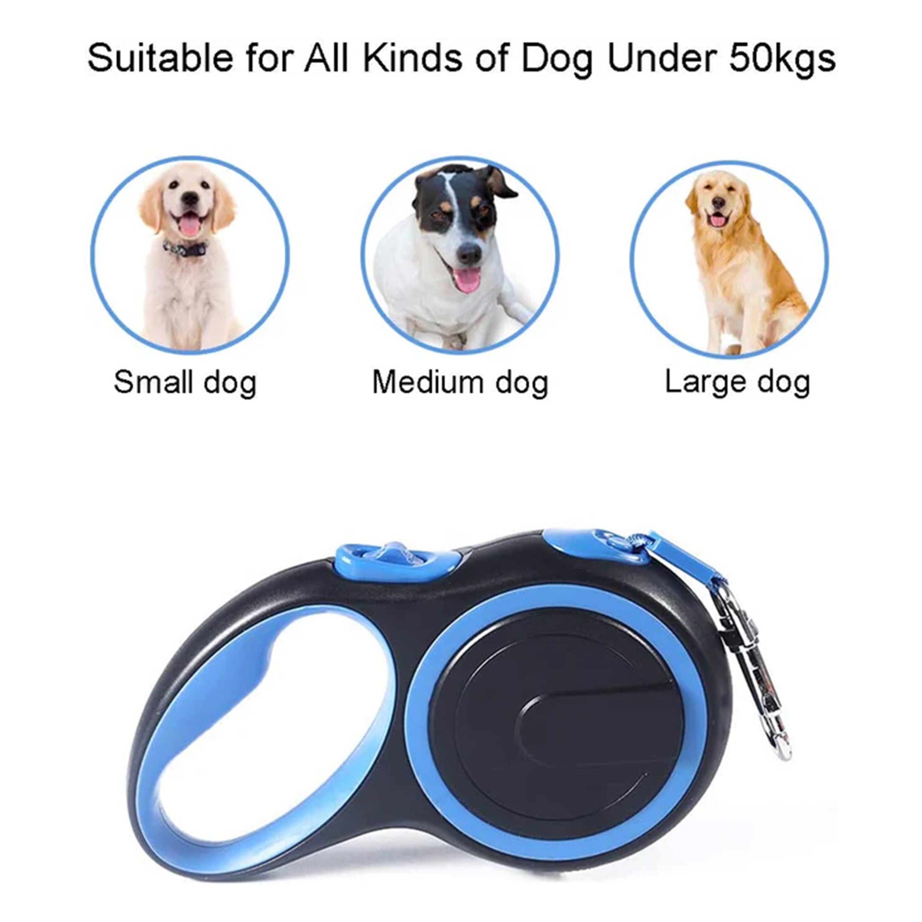 Retractable Dog Leash 8M with Anti-Slip Handle - HOCC