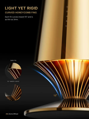 3004 A8L curved honeycomb metal fins with 15° inward arc, 3mm thin
