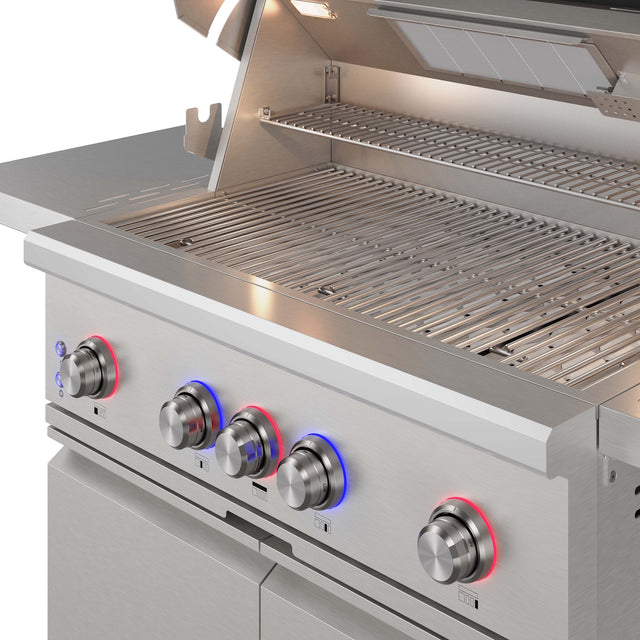 Buy 36 inch 4 burners Built in Liquid Propane Grill on cart with Sear/Rear Infrared Burner & Rotisserie Online in Dubai, Abu Dhabi, UAE