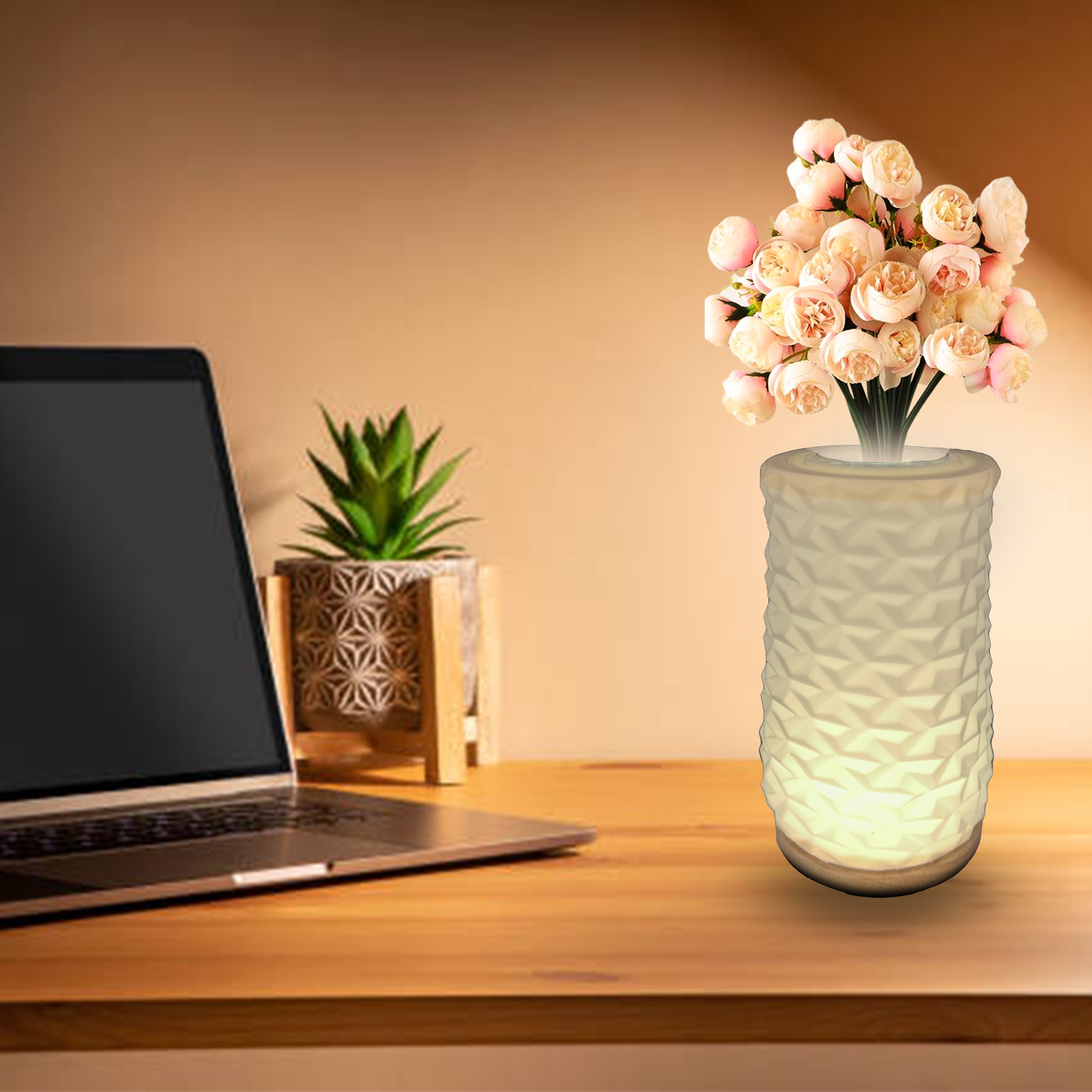 2 in 1 Crystal Design Table Lamp &  Flower Vase - HOCC