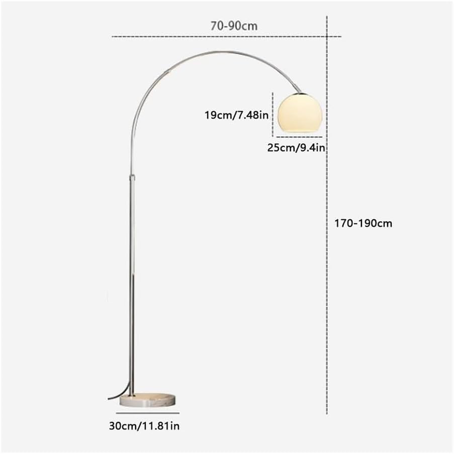 Contemporary Arc Floor Lamp with Chrome Finish - HOCC