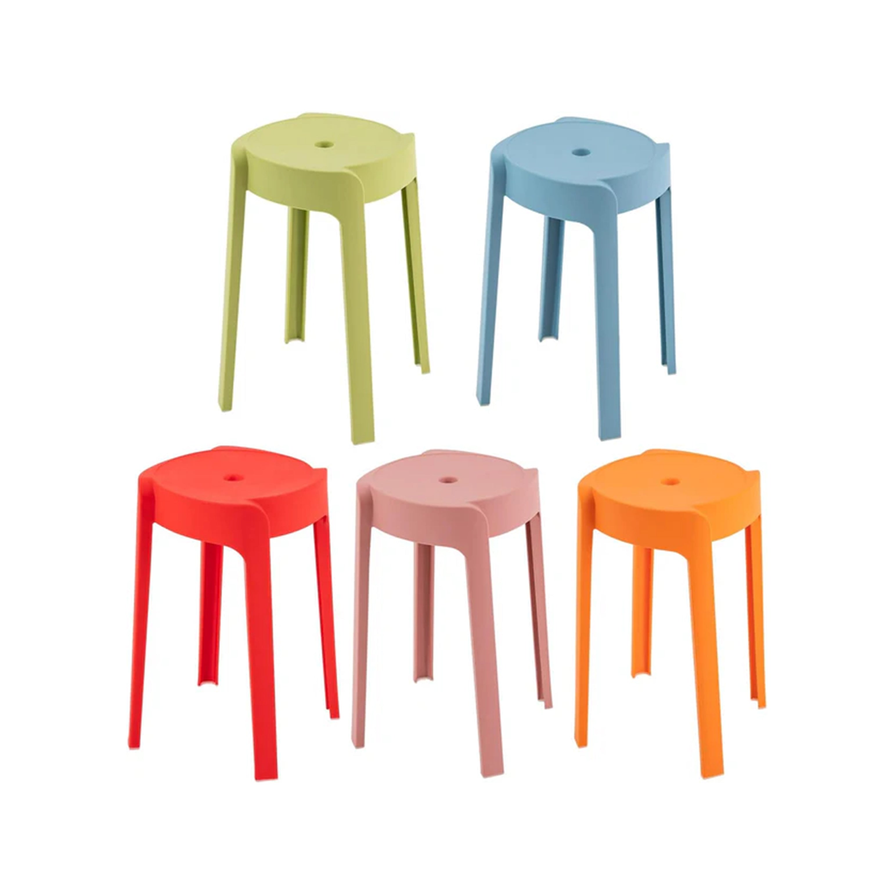 Lightweight Plastic Stackable Stools - HOCC