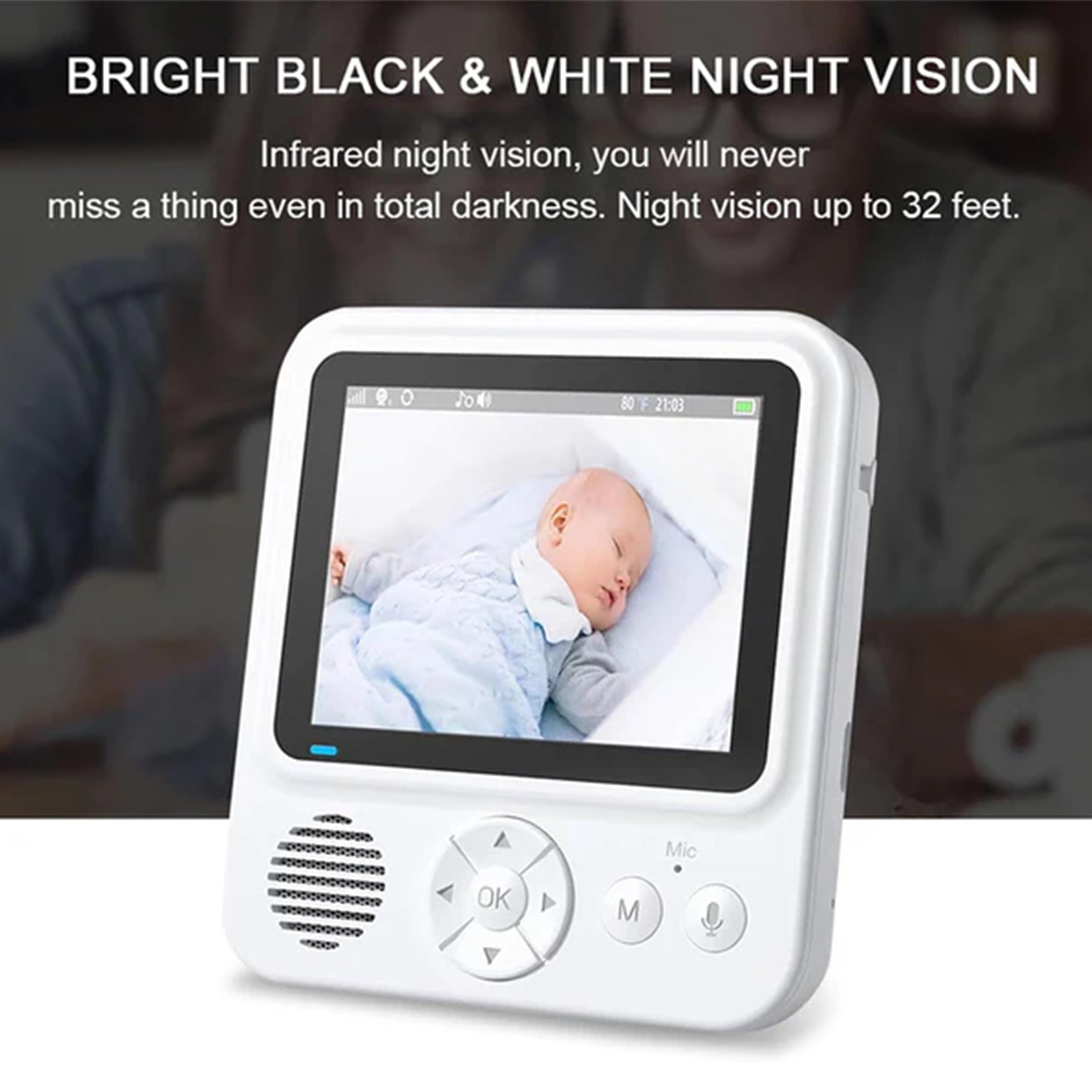 Baby Monitor with 2.8 HD Screen - HOCC