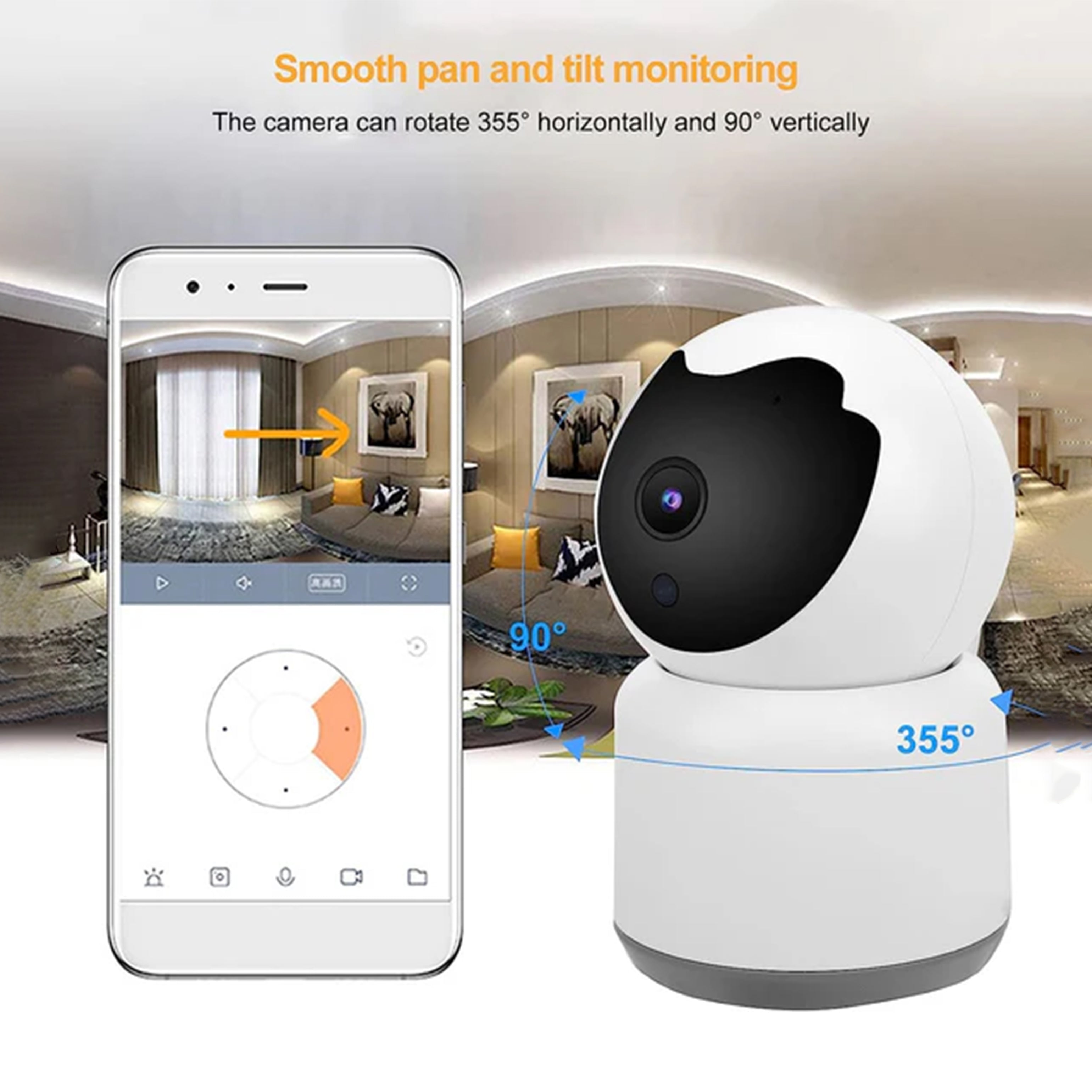 HOCC Wifi Baby Monitor with Built-in Microphone and Speaker - HOCC