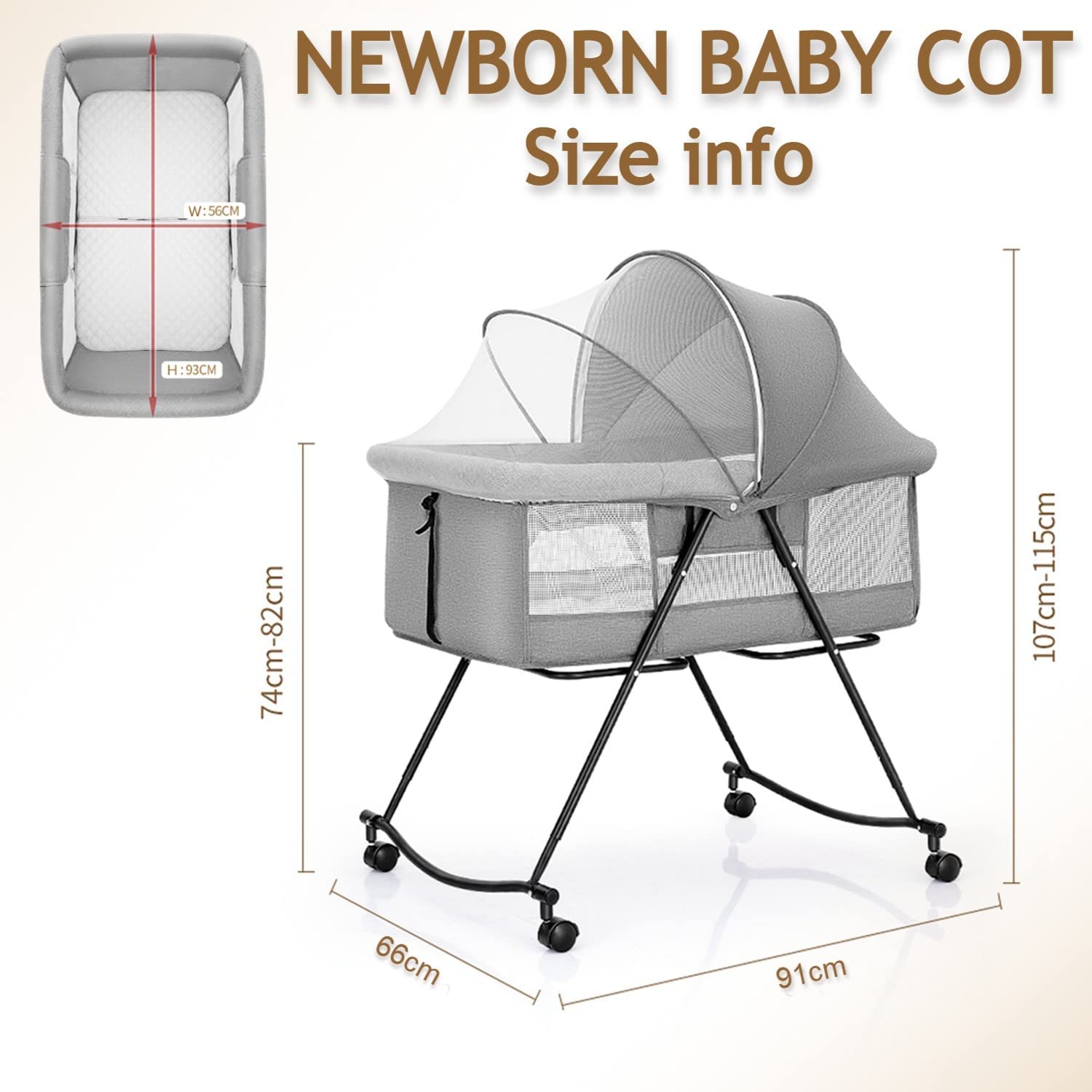3 in 1 Portable Baby Bassinets Rocking Cradle Bed - Buy 3 in 1 Portable Baby Bassinets Rocking Cradle Bed - hocc dubai - - baby playground outdoor- Shop baby product - Shop Pet product - shop home decor and lighting