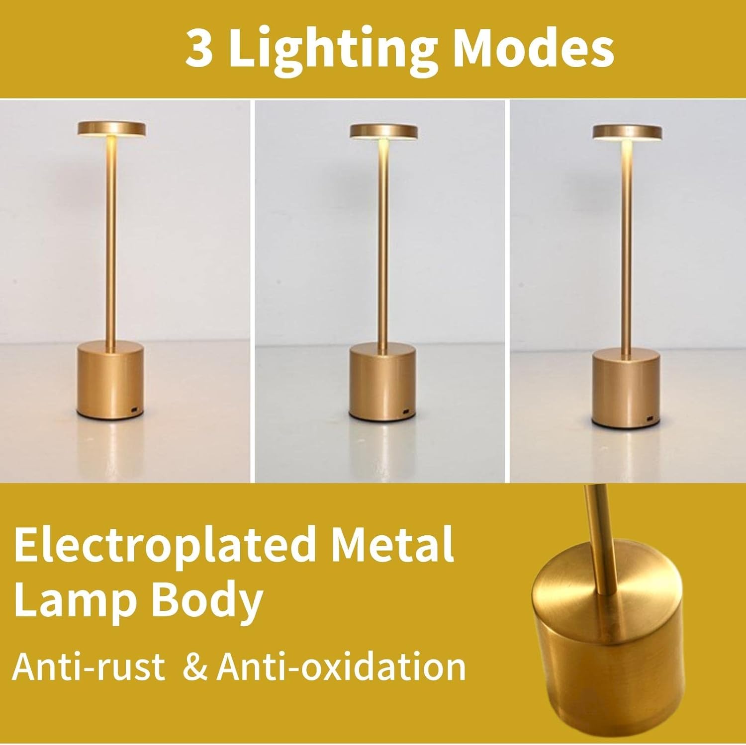 Touch Sensor Table Lamp Gold - HOCC