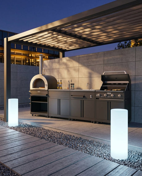 Thor Kitchen 4-Piece Modular Outdoor Kitchen Island - Black