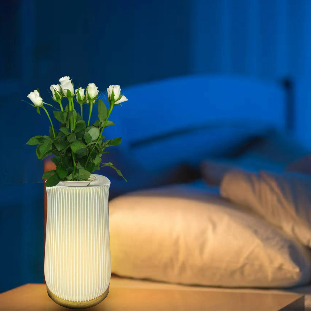 2 in 1 Table Lamp & Flower Vase - Line Design - HOCC