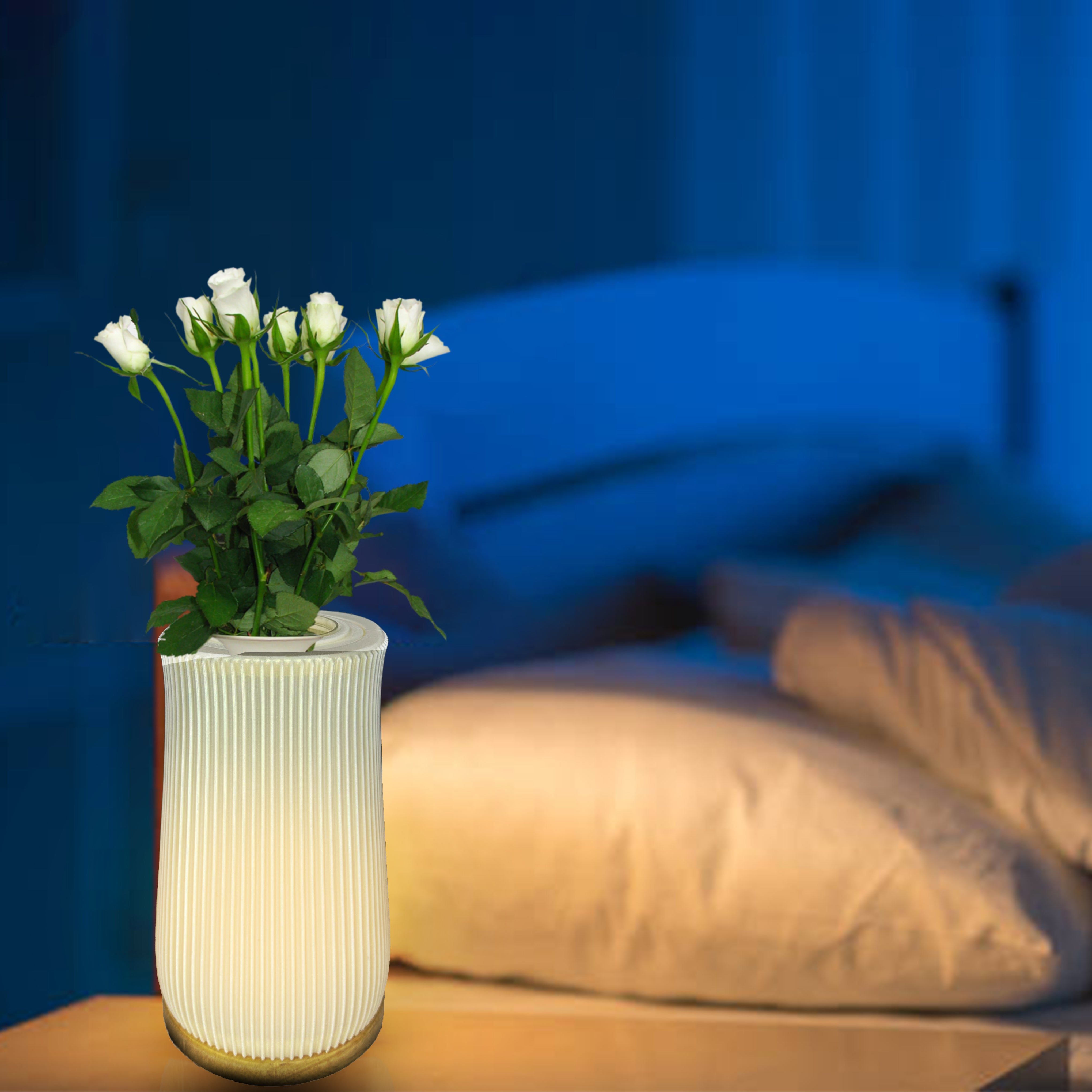 2 in 1 Table Lamp &  Flower Vase - Line Design - HOCC