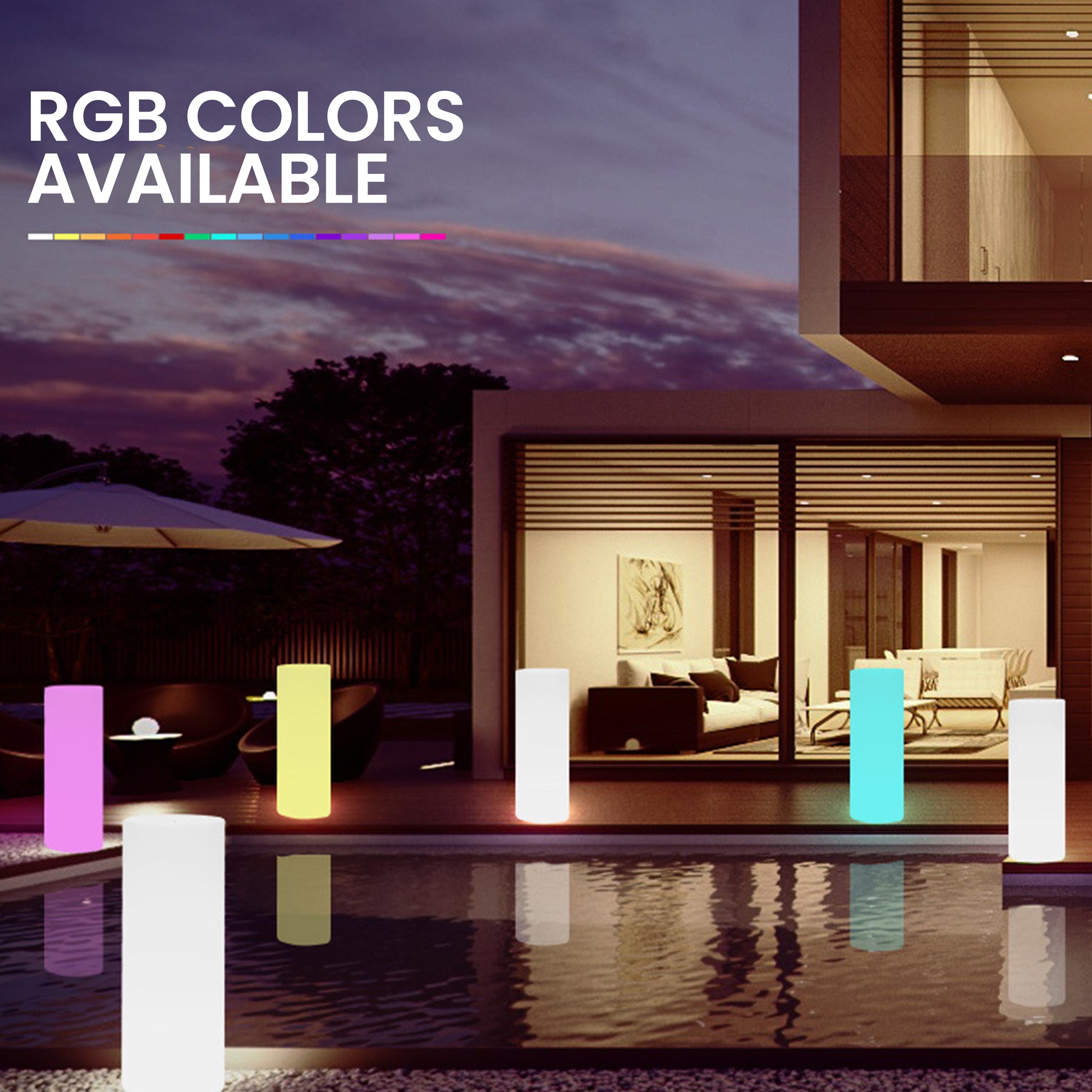 Waterproof Outdoor RGB Floor Lamp Dimmable with Remote Control, USB Chargeable LED Garden Lights Colour Changing Mood Light Round Shape - Buy Waterproof Outdoor RGB Floor Lamp Dimmable with Remote Control, USB Chargeable LED Garden Lights Colour Changing 