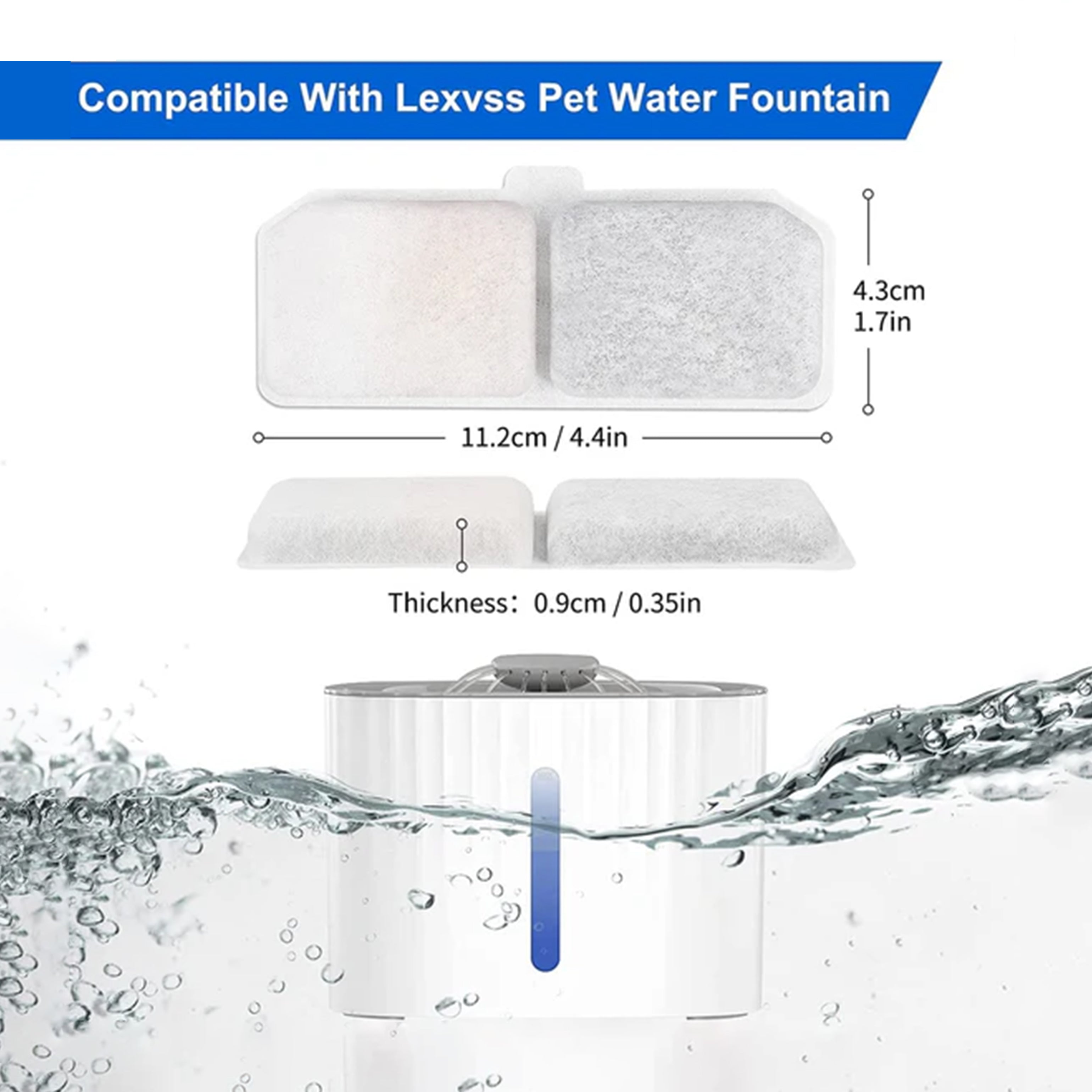 Cat Water Fountain Filters compatible with 3L - HOCC