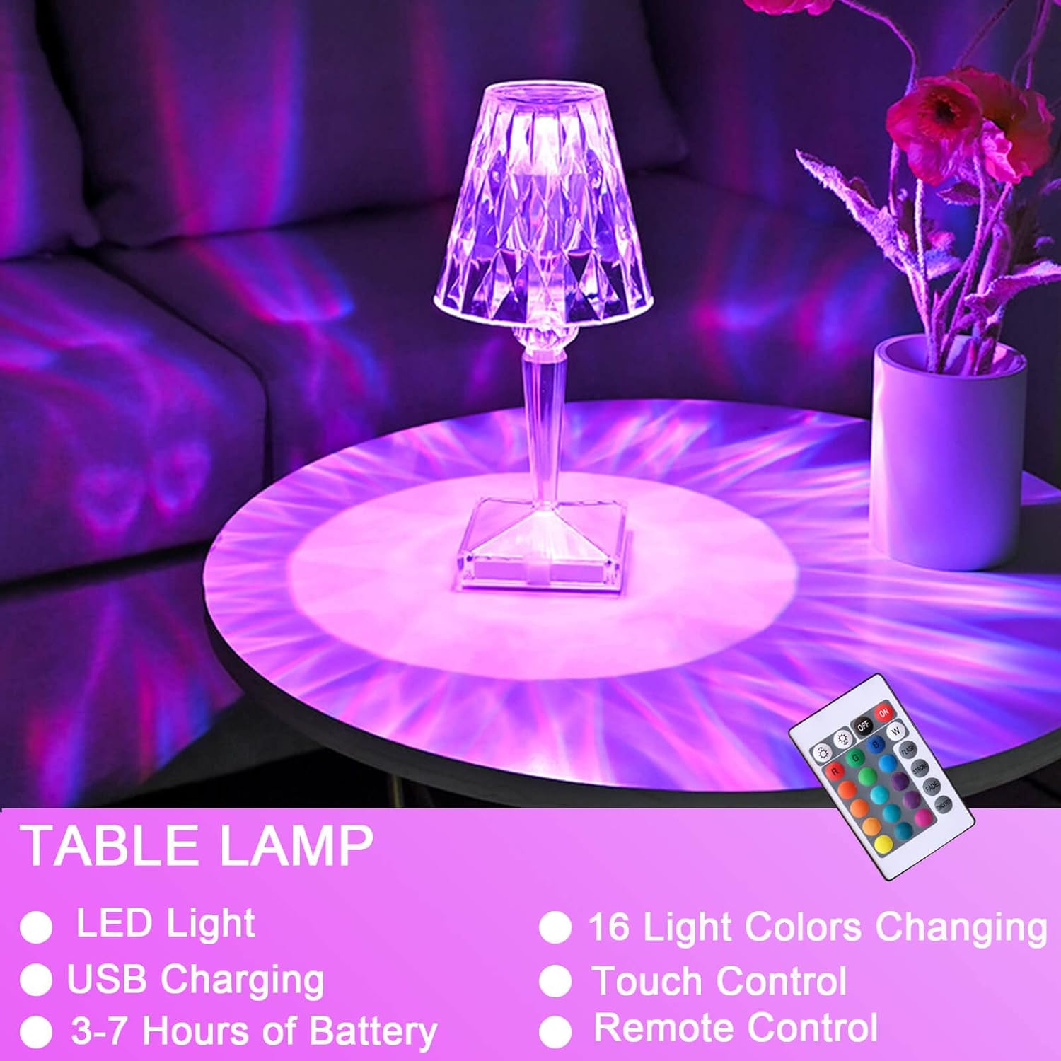 Crystal Touch Table Lamp LED Night Light - HOCC