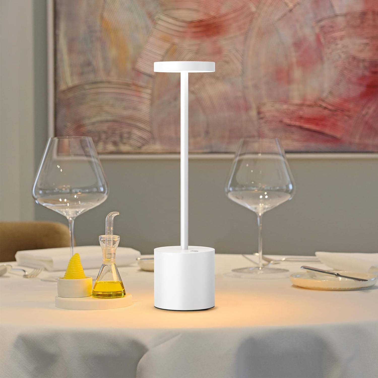 Touch Sensor Table Lamp White - HOCC