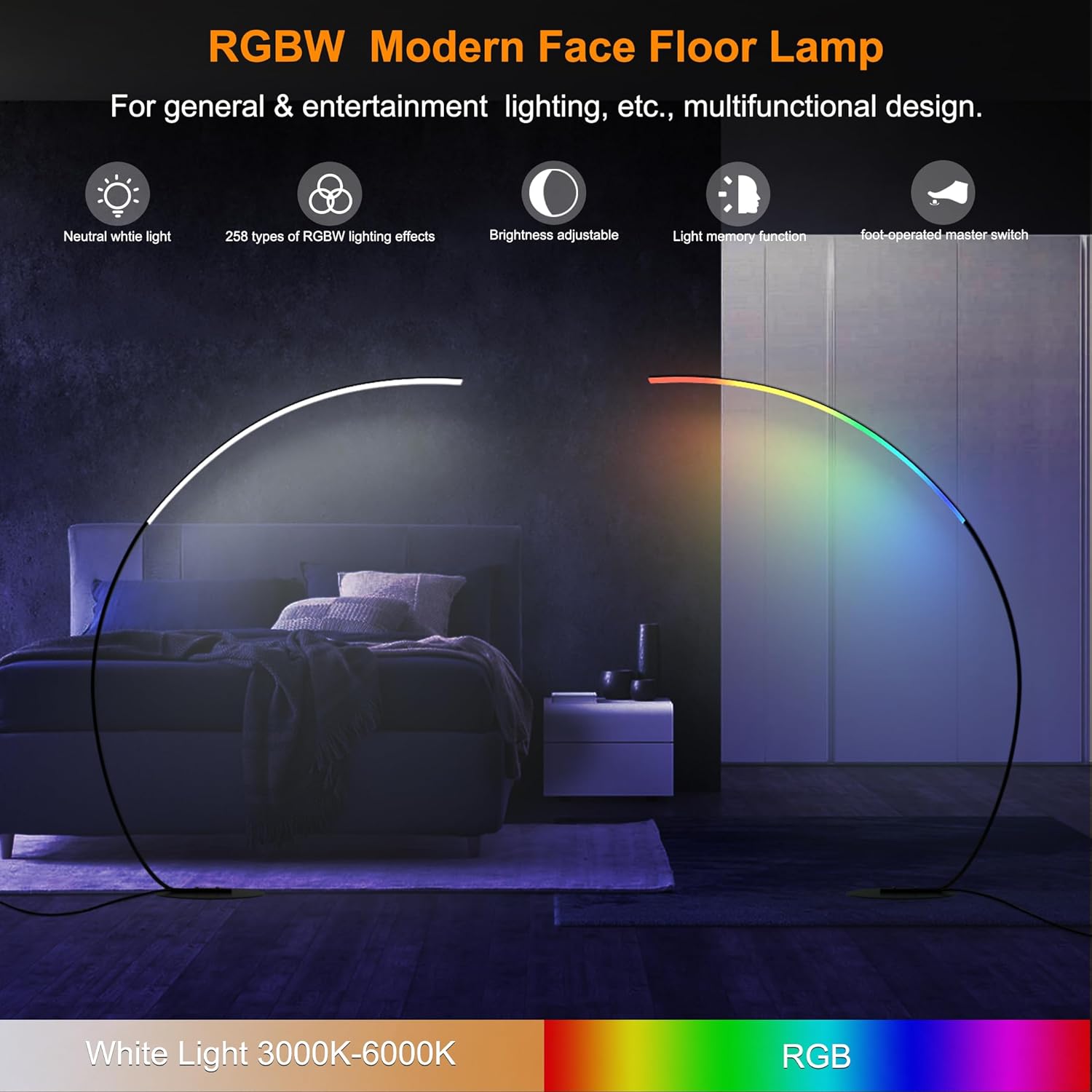 Nordic Style LED Arc Floor Lamp - HOCC