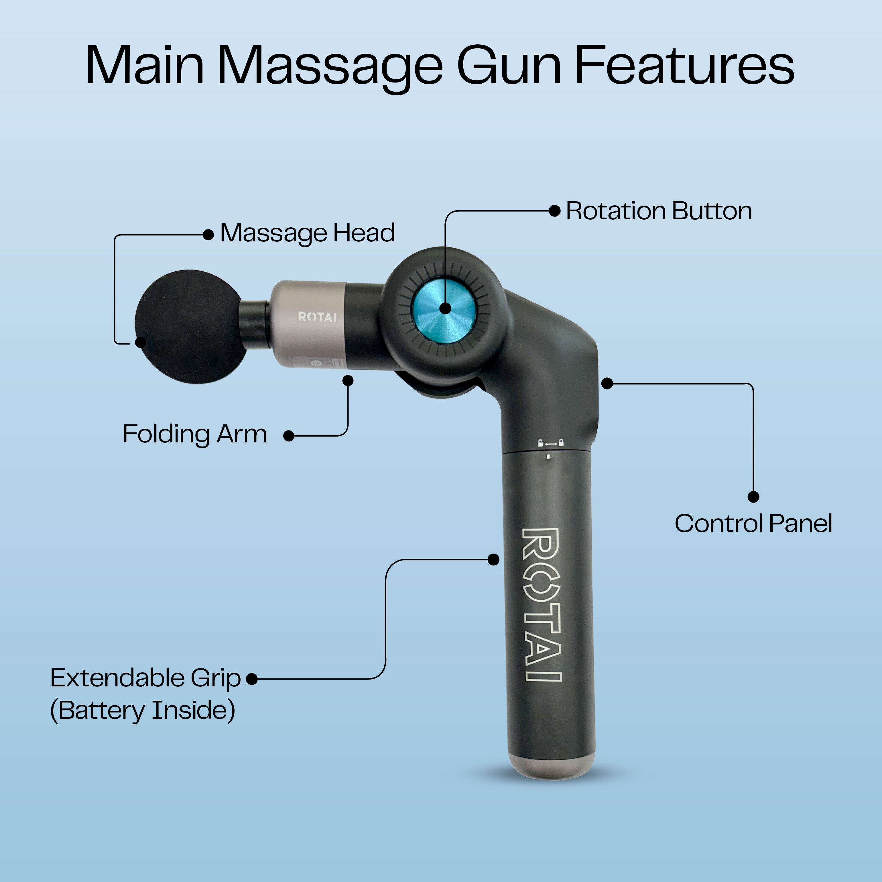 Muscle Therapy Foldable Massage Gun - HOCC