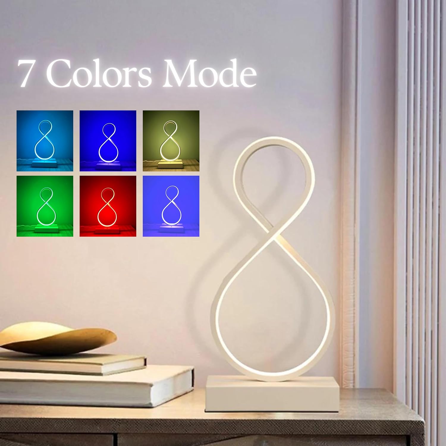 Multi-Color 8 Shaped Infinity Table Lamp - HOCC