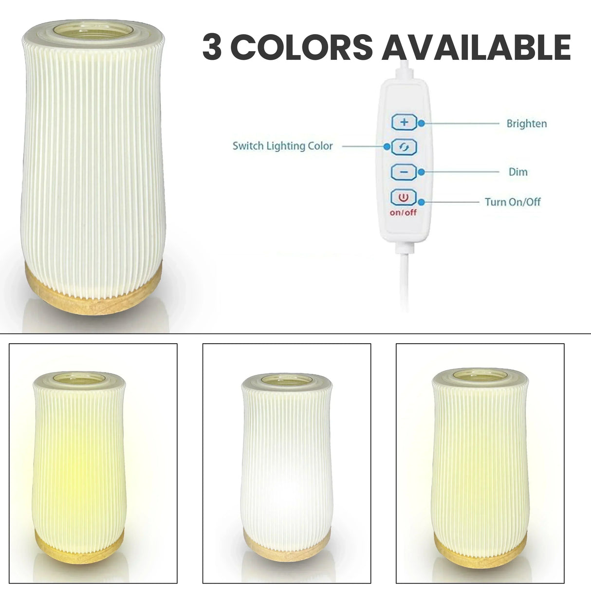 2 in 1 Table Lamp & Flower Vase - Line Design - HOCC