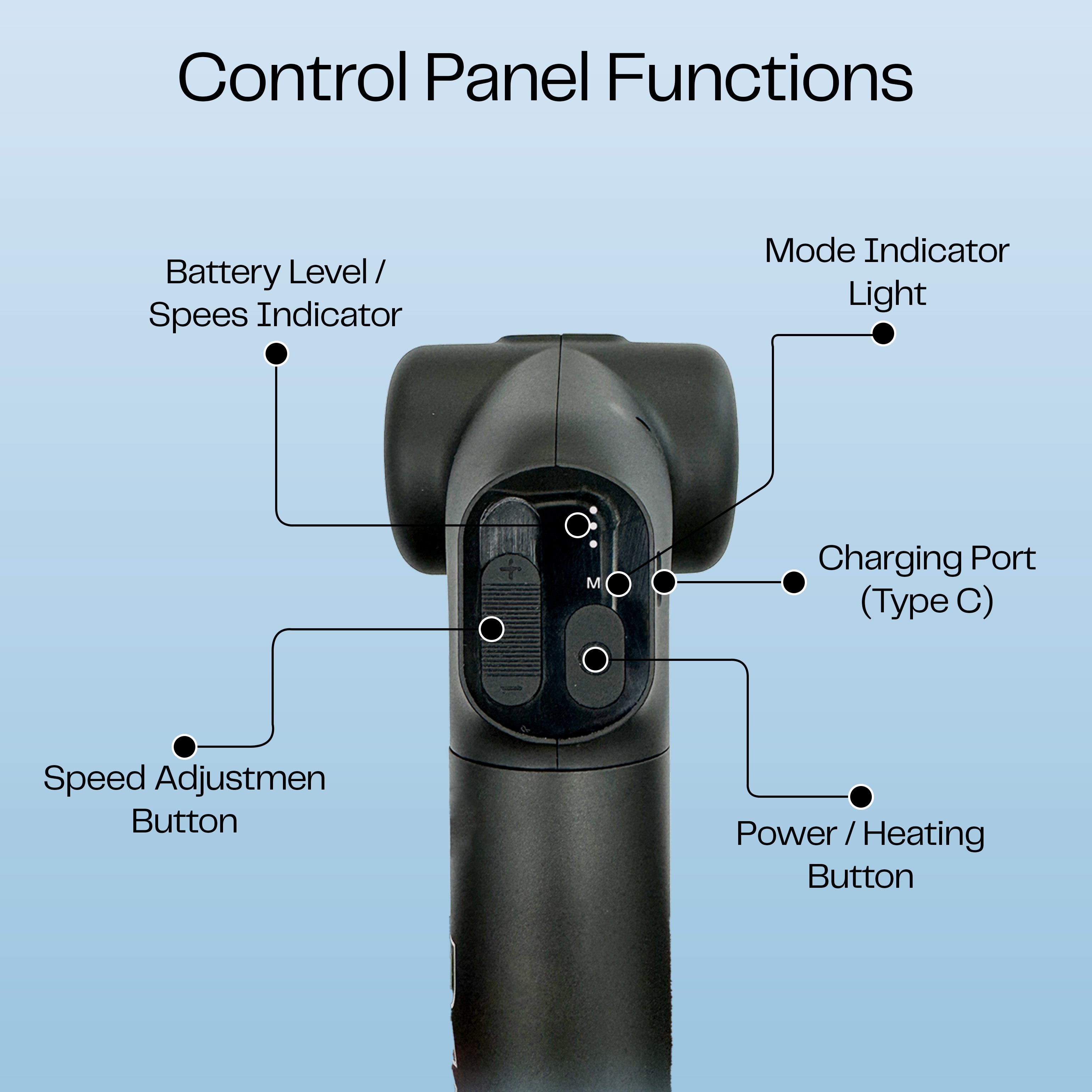 Muscle Therapy Foldable Massage Gun - HOCC