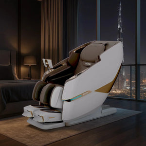 Royal Magestic Pro Max massage chair in a Dubai bedroom at night