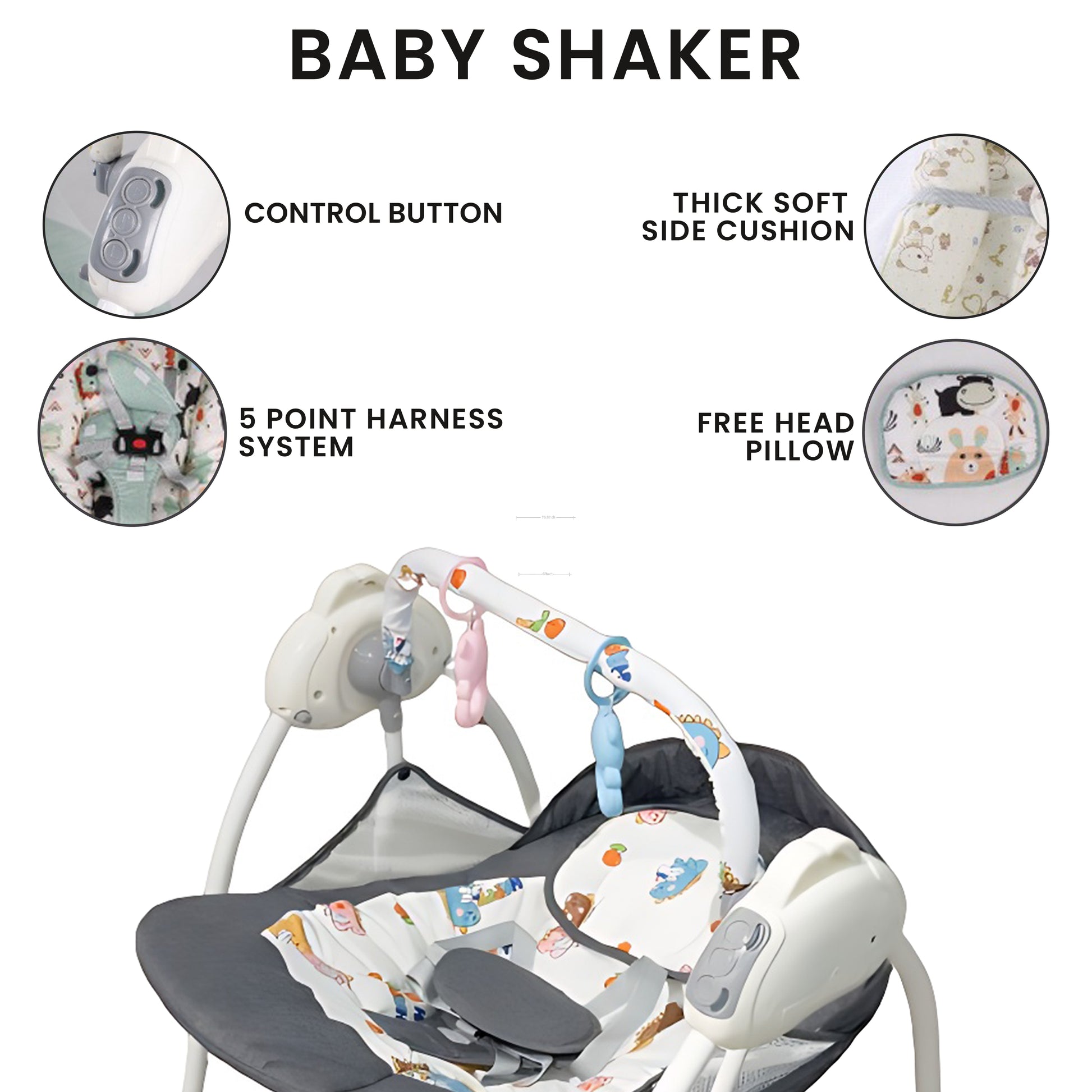 Foldable Baby Swing Chair cum Rocking Chair with Music and Three Swing Shaking Speeds - Buy Foldable Baby Swing Chair cum Rocking Chair with Music and Three Swing Shaking Speeds in Dubai - HOCC Dubai - Baby playground outdoor - Shop baby product - Shop Pe
