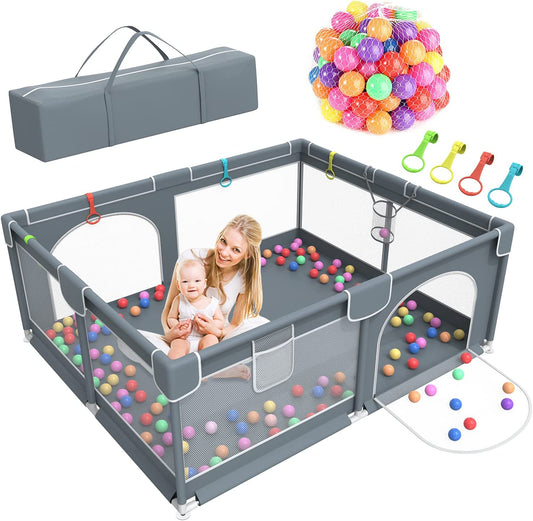 Portable Extra Large Baby Playpen with 50 PCS Ocean Balls - Buy Portable Extra Large Baby Playpen with 50 PCS Ocean Balls in Dubai - HOCC Dubai - Baby playground outdoor - Shop baby product - Shop Pet product - shop home decor and lighting in Dubai - HOC