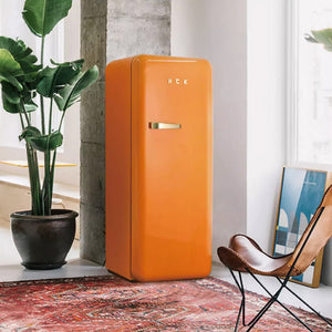 HCK Retro Refrigerator 330RDE – Tangerine Orange