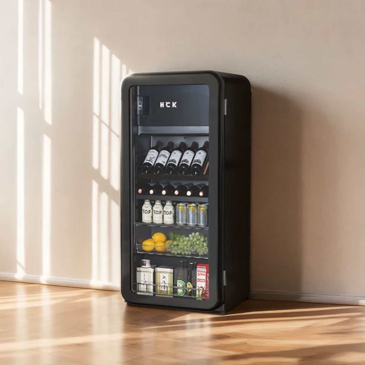 HCK Retro Wine & Beverage Cabinet AC-168DFS – Black